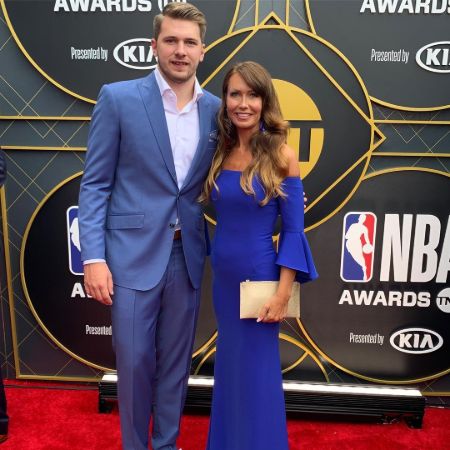 Mirjam and her son attending NBA Awards